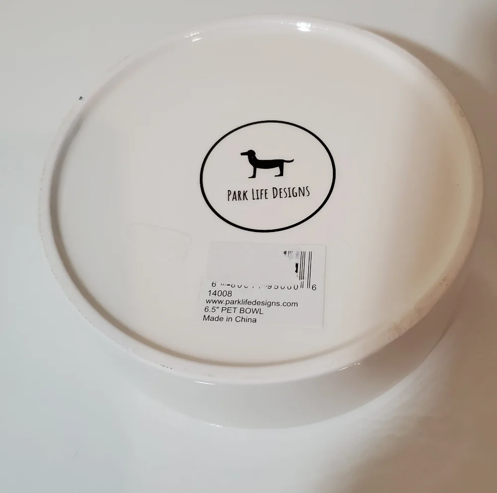 Park Life Design White Retro Eat Up Pet Bowl